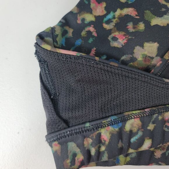 Athleta Contender Leopard Sports Bra Small Mesh Pullover Ancient Forest #446803 - Picture 7 of 8